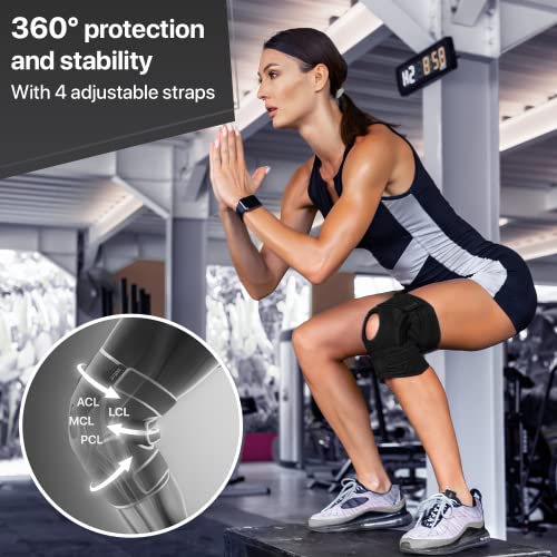 DR. BRACE دعامة الركبة DR. BRACE ELITE مع مثبتات جانبية ووسادات جل للركبة لدعم أقصى لألم الركبة والتعافي السريع للرجال والنساء - يرجى التحقق من فيديو قياس الحجم (بلوتو، صغير) - Image 5