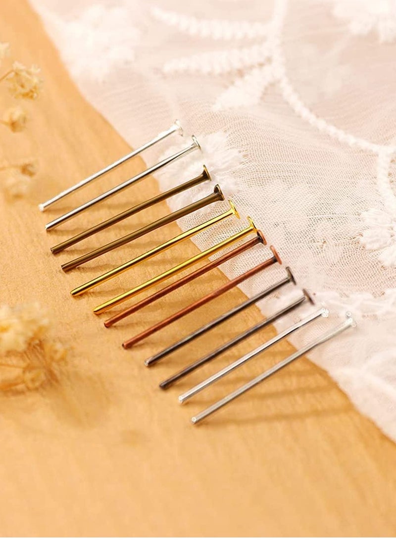 Zikra 2400 Pieces Head Pins Eye Pins Supplies Jewelry Head Pins for Charm Beads DIY Making - Image 2