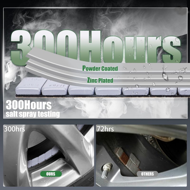 EZISOE 1/4 Oz Stick on Wheel Weights (1box，288pcs,72oz),Gray Adhesive Backed Wheel Weights for Cars, Trucks, SUVs, Motorcycles - Image 3