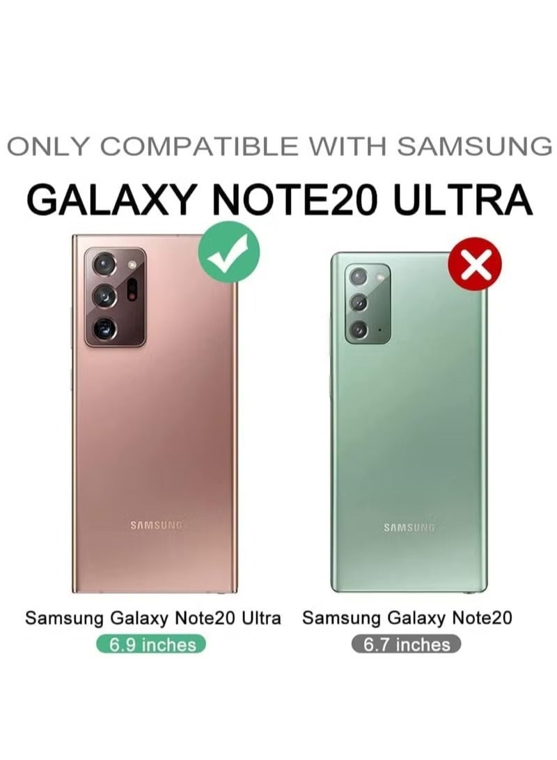 أوميكسبرو جراب لهاتف Samsung Galaxy Note 20 Ultra مصنوع من مادة السيليكون الناعم والمطاط المقاوم للصدمات بلمسة نهائية غير لامعة مع جراب لحماية الكاميرا - Image 2