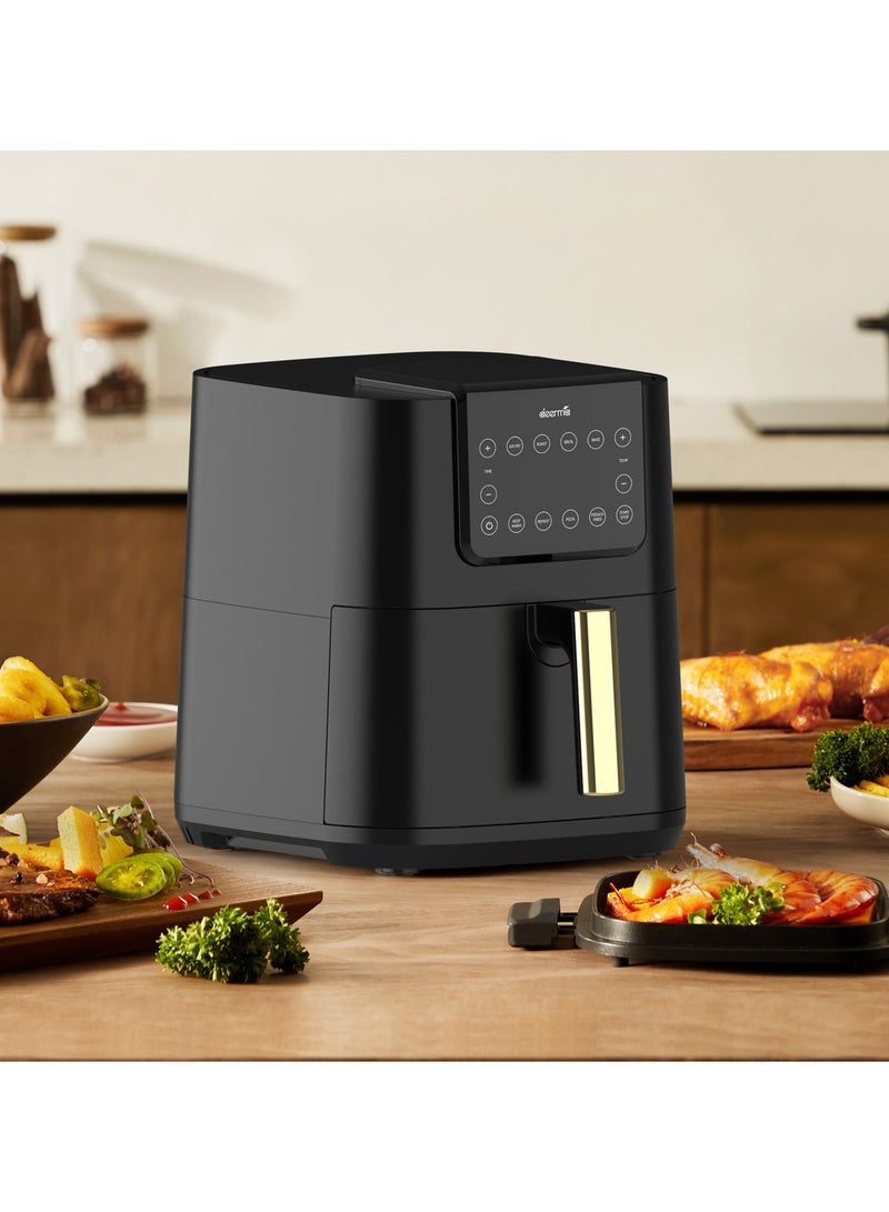 Deerma Digital Air Fryer, LED Display, Oil-Free Fryer, Non-Stick Cooking Tray,Temperature Control Up to 200°C & 14 Buttons Easy Navigation Space-Saving Slim Design 7.5 L 1700 W DEM-KZ120W Black - Image 5