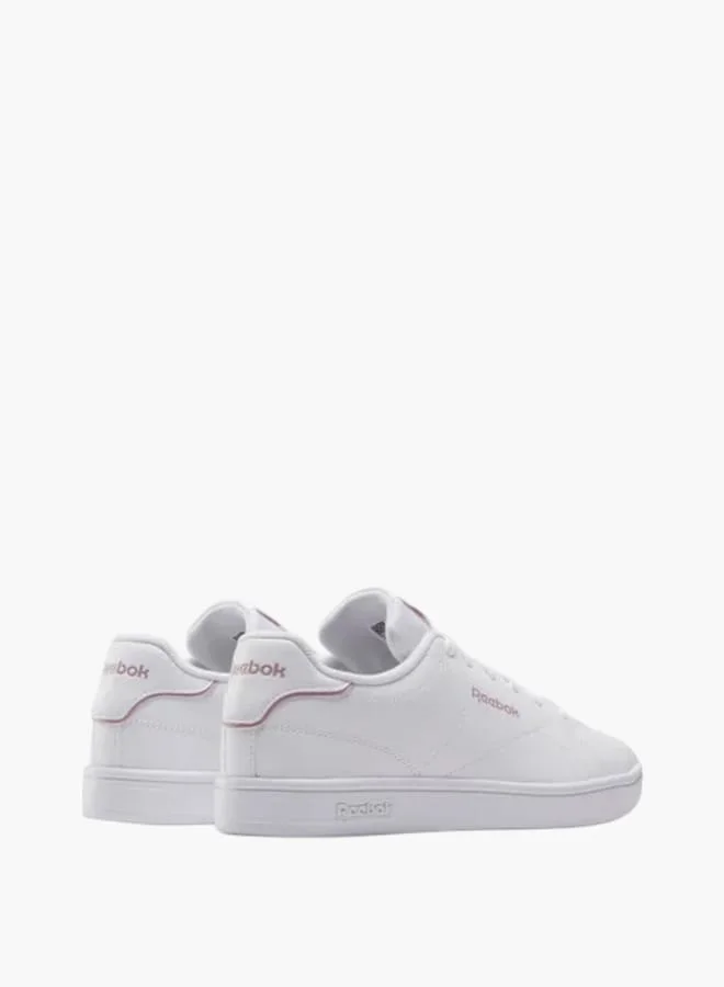 Reebok Women's Logo Detail Lace-Up Sports Shoes - Reebok Court Clean