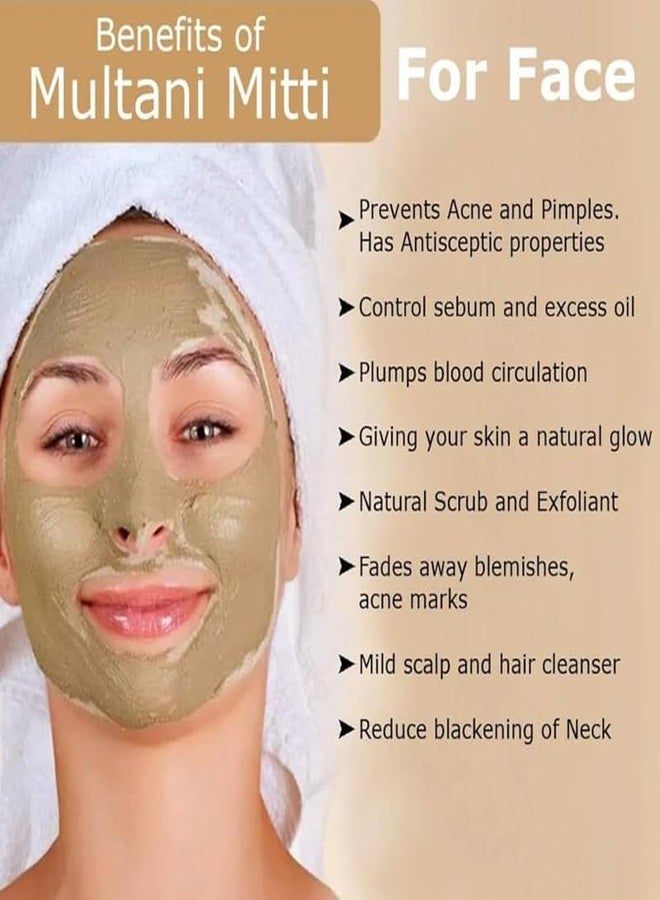 Glowy Multani Mitti Face Pack with Rose Water Toner, Natural Clay Mask for Skin Brightening and Oil Control, 100% Natural - Image 4