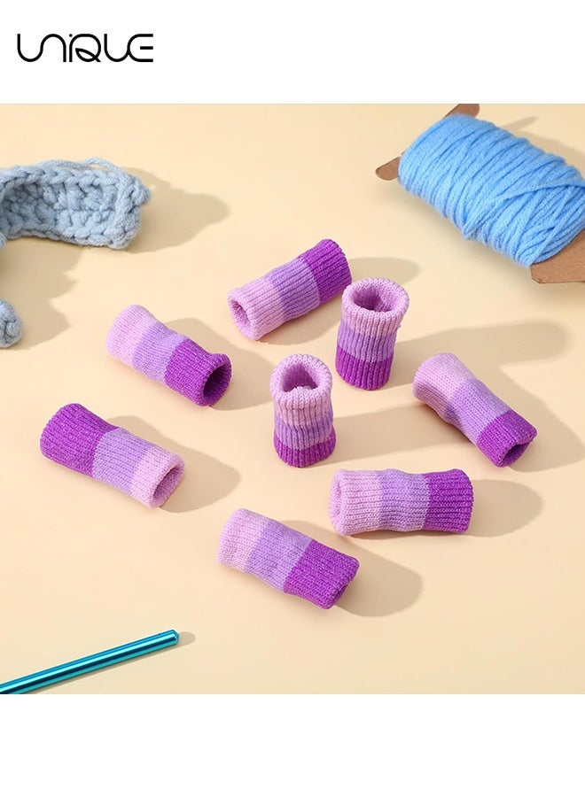 Unique Crochet Finger Guard - 20 Pcs Finger Covers Finger Sleeves Protectors for Knitting, Breathable Finger Cushion Sleeve Elastic Thumb Brace Support for Writing - Image 5