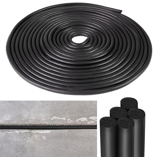 U0U Backer Rod 1/4 Inch Rubber Caulk Saver,Foam Backer Rod for Gaps and Joints,Concrete Expansion Joint Filler,19.6 feet Length - Image 1