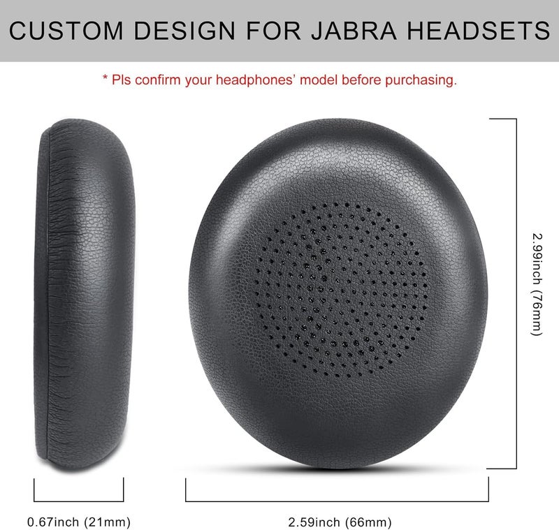 Street27® Ear Pads Cushion Compatible with Jabra Evolve2 65 (65MS 65UC USB)/Evolve2 40 (40UC 40MS USB)/Elite 45h On-Ear Wireless Headphones, Soft Protein Leather, Noise Isolating Memory Foam Earpads - Image 3
