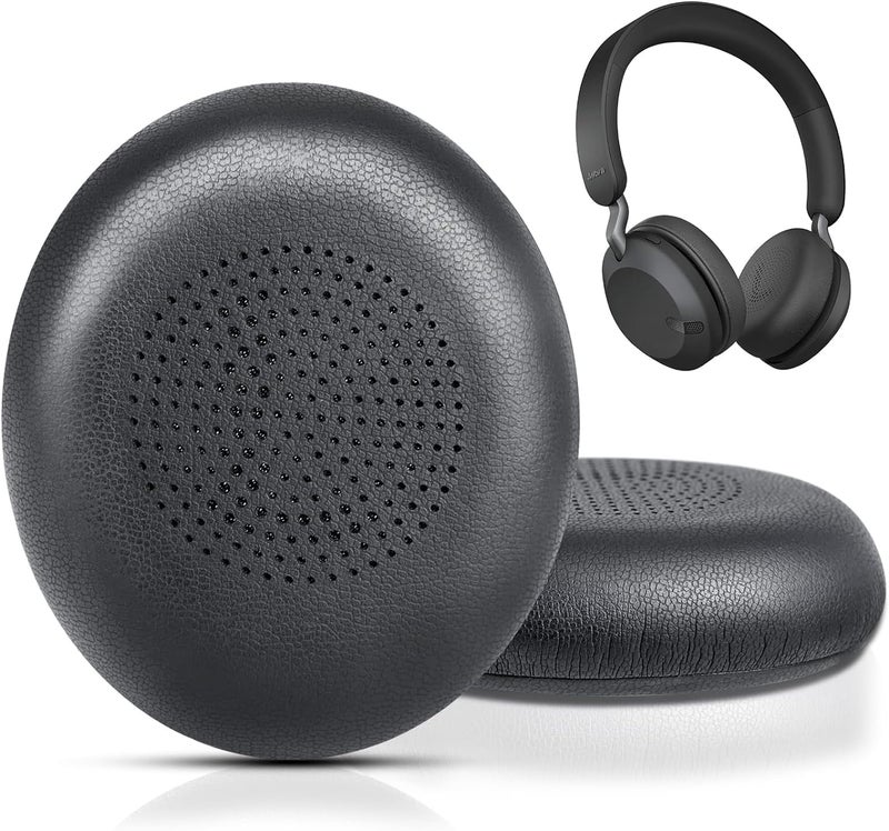 Street27® Ear Pads Cushion Compatible with Jabra Evolve2 65 (65MS 65UC USB)/Evolve2 40 (40UC 40MS USB)/Elite 45h On-Ear Wireless Headphones, Soft Protein Leather, Noise Isolating Memory Foam Earpads - Image 1