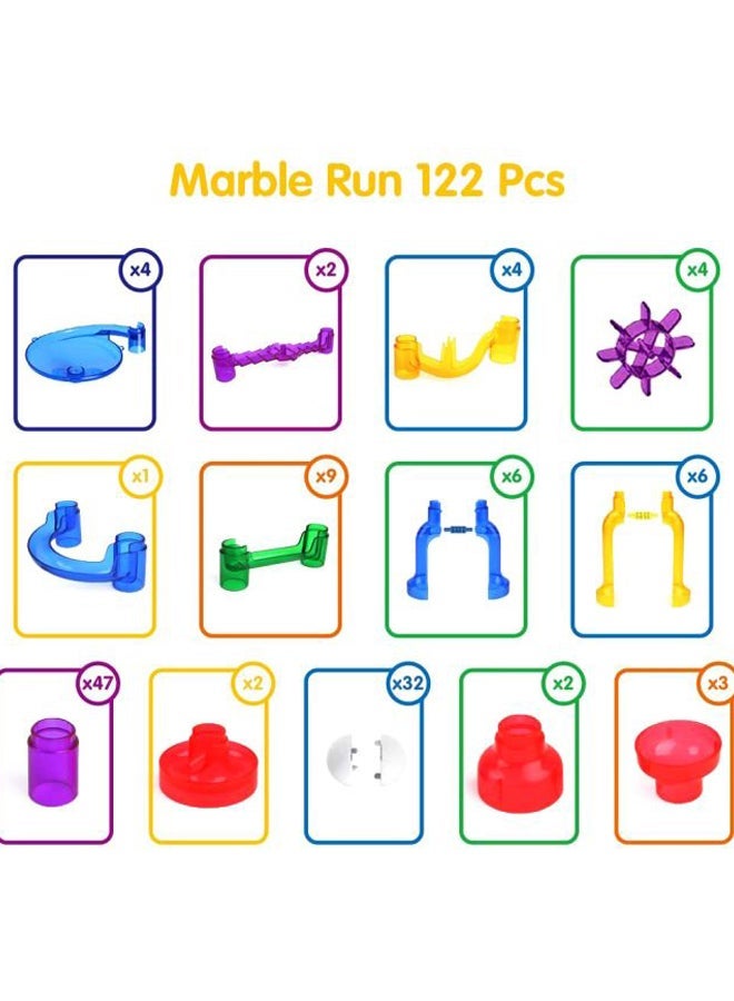 NIBEMINENT 122-Piece Marble Runs Game Building Block Set - Image 4
