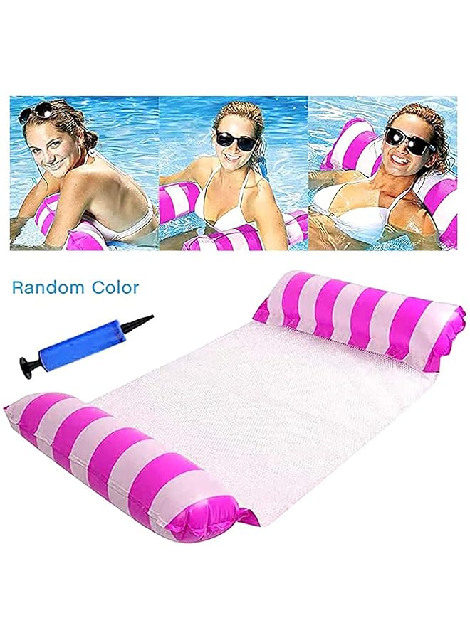 KASTWAVE Inflatable Water Hammock Swimming Pool Beach Floating Recliner Inflatable Water Hammock Floating Bed Lounge Chair Drifter Swimming Pool Beach Float For Adult Rose Red - Image 2