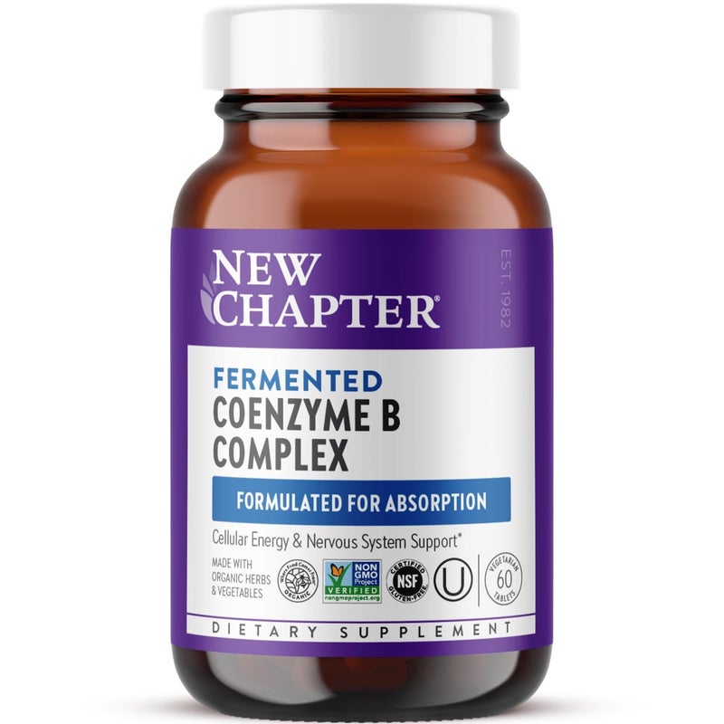 New Chapter Vitamin B Complex Fermented Coenzyme B Complex Rich in Vitamin B12 Vitamin B6 Biotin Made with Organic Ingredients 60 ct