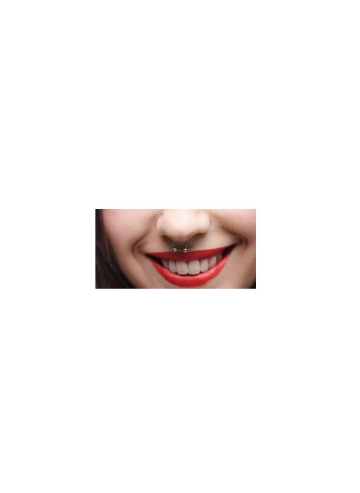 Generic BForbidden Body Jewelry Horseshoe Septum Rings Internally Threaded Small Nose Hoop Surgical Steel 2 pieces  - Image 2