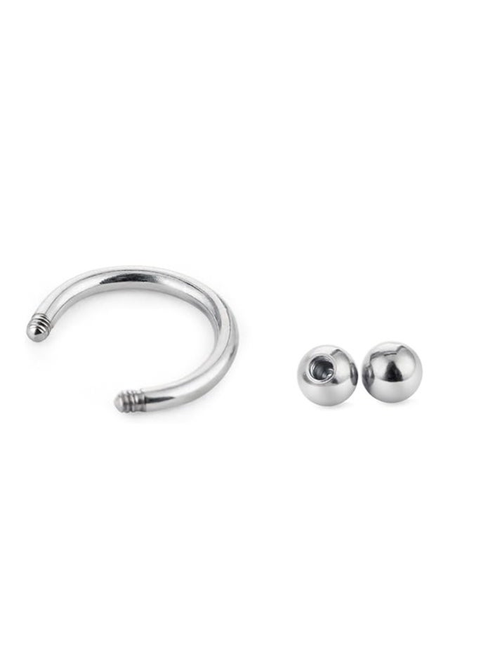 Generic BForbidden Body Jewelry Horseshoe Septum Rings Internally Threaded Small Nose Hoop Surgical Steel 2 pieces  - Image 1