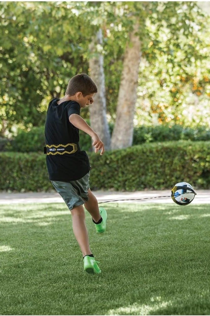 SKLZ Star-Kick Solo Soccer Trainer | Hands-Free Kicking and Passing Practice | Adjustable Cord and Waistband | Multiple Ball Sizes | Youth Players |Perfect for Enhancing Ball Control Skills - Image 3