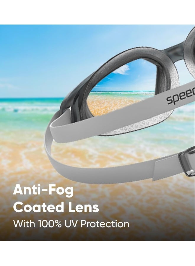 speedo نظارات سباحة سبيدو بيوفيوز 2.0 - أبيض/أحمر - Image 4