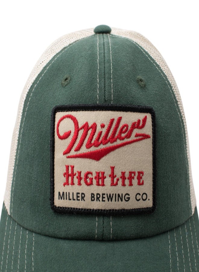 AMERICAN NEEDLE Miller High Life Beer Orville Adjustable Snapback Baseball Hat, Stone/Green (23001A-MHL-STGN) - Image 3