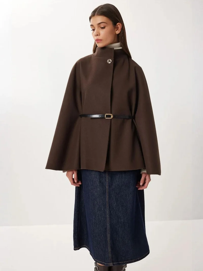 إسطنبول الساحرة ISTANBUL Textured Pancho with Belt