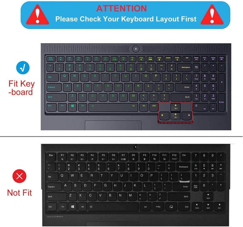 CASOSHIELD Keyboard Cover Skin for Lenovo Legion 5/7 Gaming Laptops - 15.6" & 17.3" US Keyboard Skin - Image 2