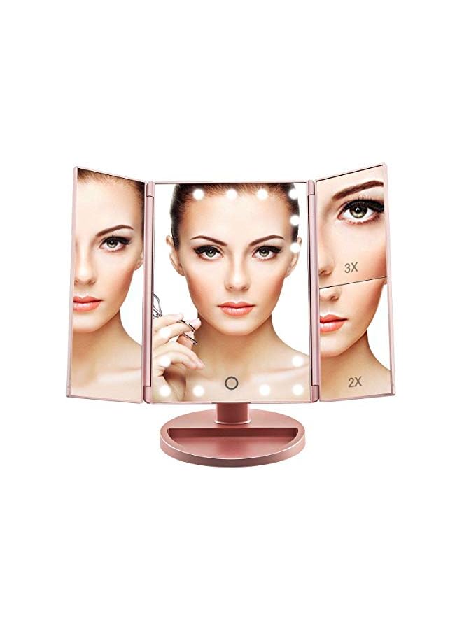 The Bros Lighted Makeup Mirror With 21 Led Lights, Touch Screen Vanity Mirror With 3x/2x/1x Magnification - Image 2