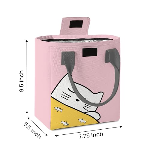 The Purple Tree Insulated Lunch Bags for Women and Kids (Pack of 1, Pink) Portable Lunch Bags, Lunch Bugs with Thermal insualtion, hot and Cold Lunch Bags, Tiffin Bags,Canvas,3.8 Liters - Image 4
