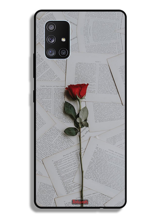 Tolwak غطاء حماية لجهاز سامسونج جالاكسي A71 5G - وردي على الأوراق - Image 1