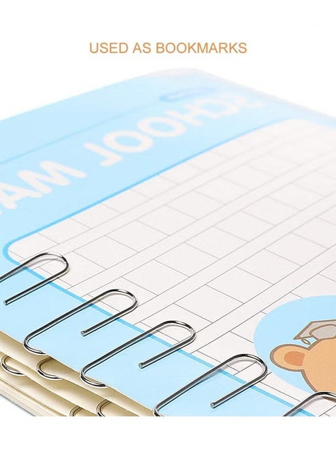 واي جيه 200 عبوة 1.2 بوصة/29 ملم حامل مشبك ورق صغير معدني، مشابك ورق صغيرة أملس ورق مشبك ورق معدني مشبك ورق مشبك ورق معدني مشبك ورق مشبك ورق كبير مشبك مكتب لملفات الورق، مدرسة أوفيس (فضية) - Image 4