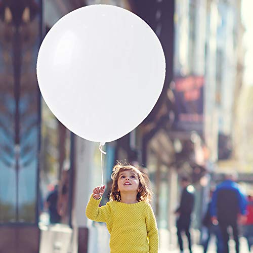 BESSEEK Giant Balloons 36 Inch Large balloon Latex White Balloon (Premium Helium Quality), for Birthdays Wedding Party Festivals Photo Shoot New Year Christmas Event Decorations, 6 PCS - Image 5