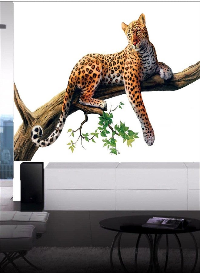 DSticker Self Adhesive Wall Stickers for Home Large Size (81x53) Cartoon Wall Stickers for Kids | Vinyl Stickers for Bedroom (Pack of - 1) (Jaguar) - Image 1