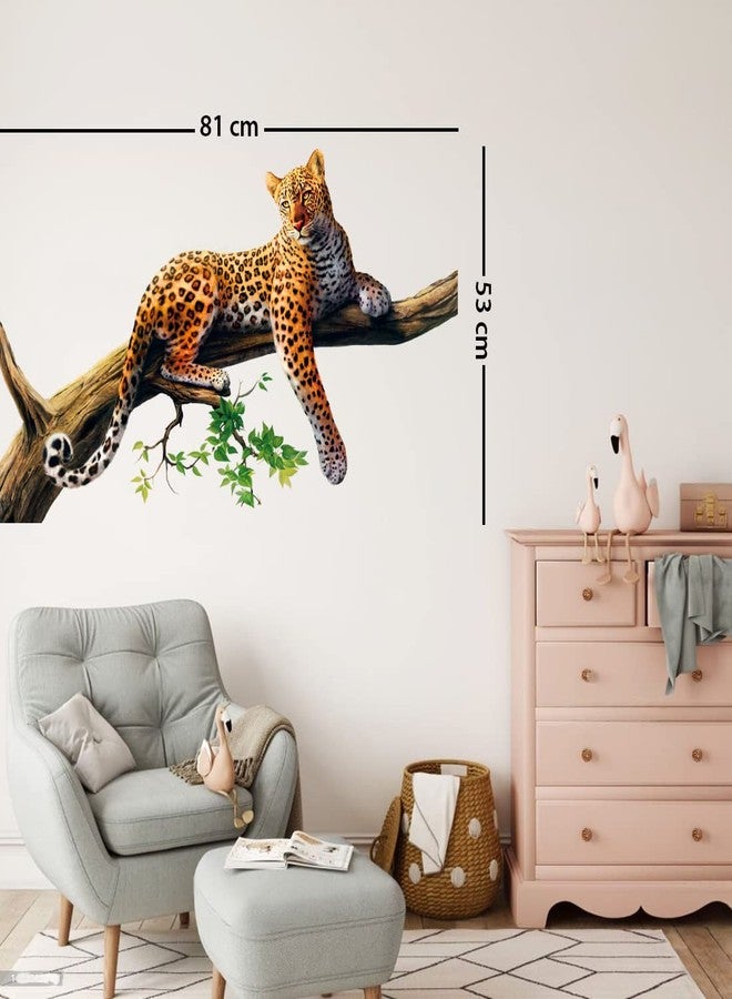DSticker Self Adhesive Wall Stickers for Home Large Size (81x53) Cartoon Wall Stickers for Kids | Vinyl Stickers for Bedroom (Pack of - 1) (Jaguar) - Image 2