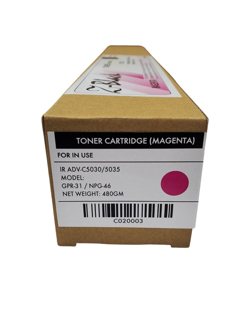 Z-Black Compatible Toner Cartridge for Canon IR Advance C-5030 / 5035 / 5235 / 5240 / NPG46 / GPR31 / C-EXV29 ( MAGENTA ) - Image 2