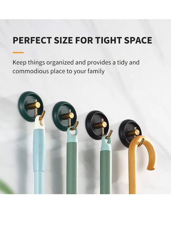 ٤ قطع خطافات لاصقة لتنظيم المناشف في الحمام، خطافات قوية من الفولاذ المقاوم للصدأ ٣٠٤، مقاومة للماء ل الملابس، المعطف، القبعات، أدوات المطبخ، بدون حاجة للحفر. - Image 5