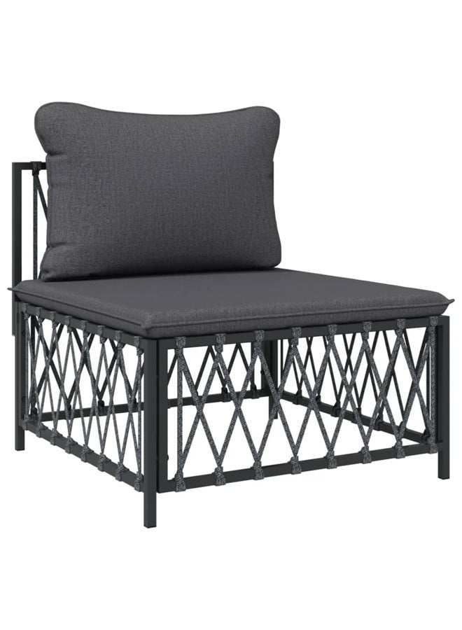 vidaxl 5 Piece Garden Lounge Set with Cushions Anthracite Steel 3186851 - Image 3
