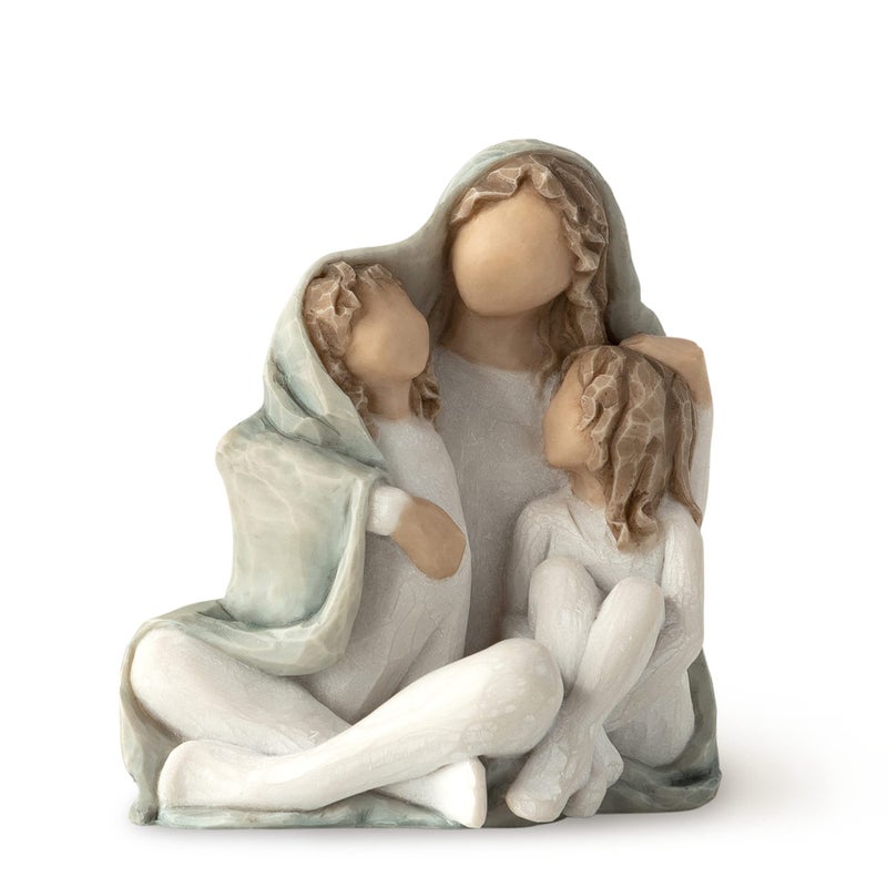 Willow Tree Cozy Close Together we Three Loving Embrace from Mother Grandmother Caregiver Nanny Depicts Playful Relationship and Imaginative Play Sculpted HandPainted Figure