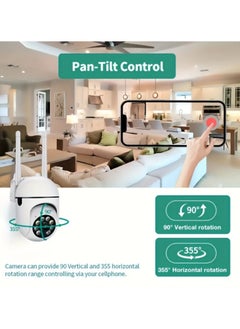 Ourlife Wireless Security Camera with Color Night Vision – Indoor/Outdoor Wi-Fi Camera, 2-Way Audio, Pan/Tilt/Zoom, Pet Motion Tracking – Smart Home Surveillance, Perfect Holiday Gift  - Image 4