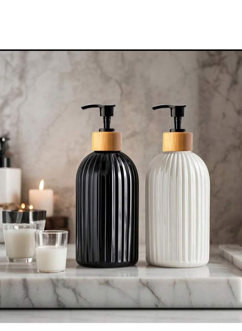 2 * 1 Bathroom Soap Dispenser, Vertical Glass Soap Dispenser Bathroom Hand Soap Dispenser Kitchen Hand Soap And Dishwashing (1pc) - Image 2