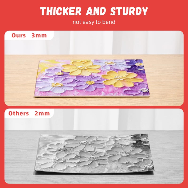 Simetufy Canvas Boards for Painting 52 Pack 8 x 10 Inch Blank Flat Canvas Panels 100% Cotton Pre-Primed for Acrylic & Oil Paint, Art Supplies for Kids & Adults - Image 4