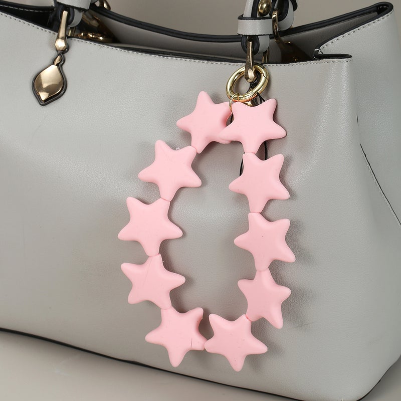 Explosive Bracelet Keychain Color Silicone Star Contrast Bag Pendant Cute Mobile Phone Pendant Accessories - Image 5
