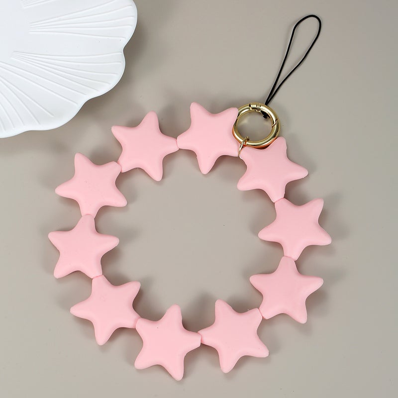 Explosive Bracelet Keychain Color Silicone Star Contrast Bag Pendant Cute Mobile Phone Pendant Accessories - Image 1