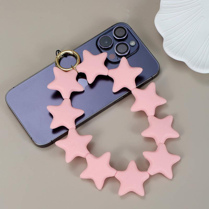 Explosive Bracelet Keychain Color Silicone Star Contrast Bag Pendant Cute Mobile Phone Pendant Accessories - Image 4