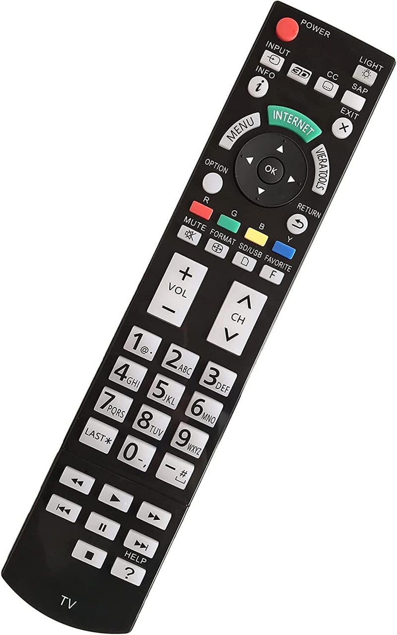 BOMAZ Replacement Remote Controller for Panasonic TVs TC-P50ST30 TH-50PZ80U TC-P50ST30 TC-P46G25 - Image 1