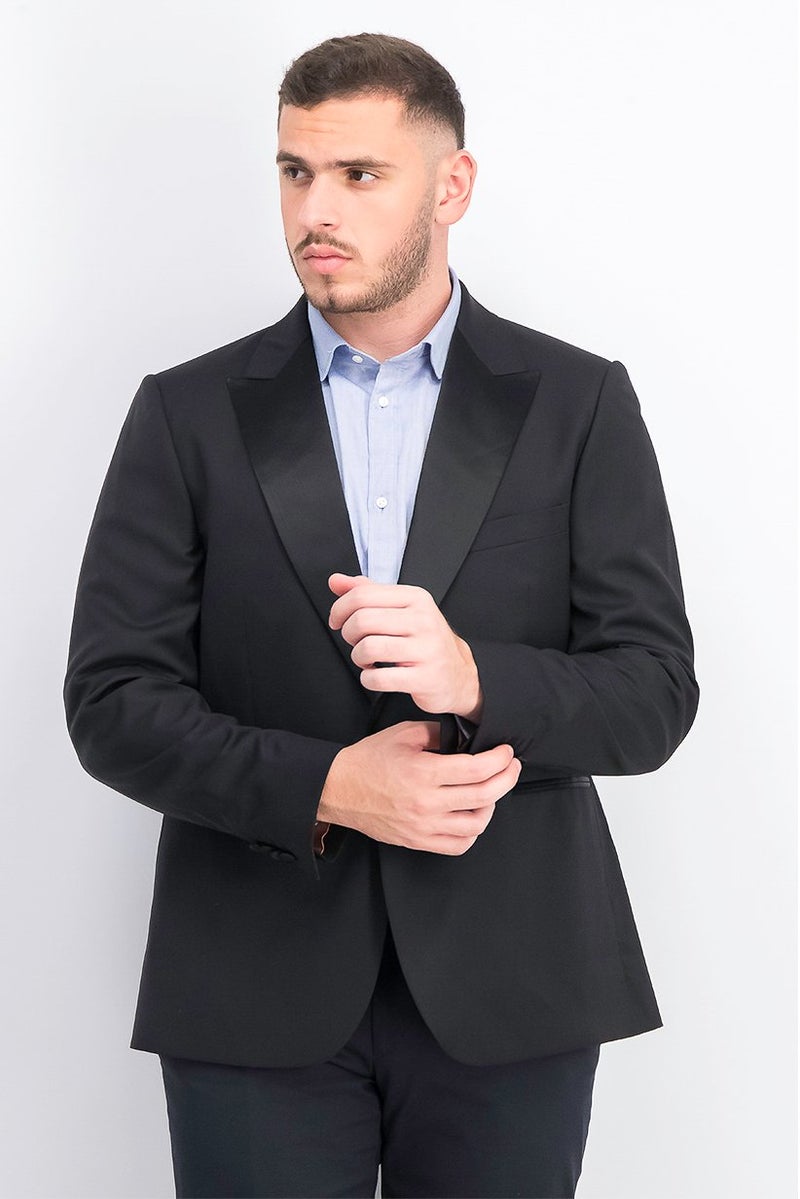 Paul Smith Men Tailored Fit Solid Casual Blazer, Black - Image 1