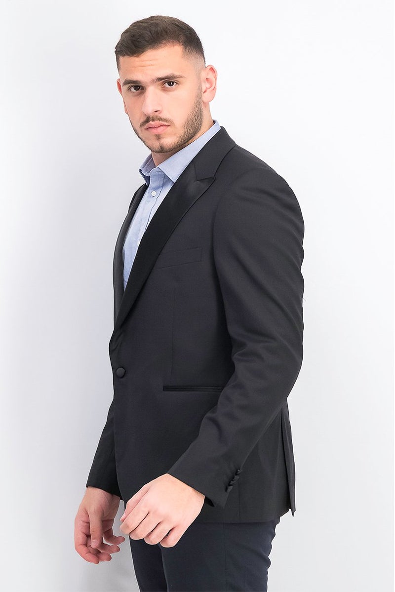 Paul Smith Men Tailored Fit Solid Casual Blazer, Black - Image 3