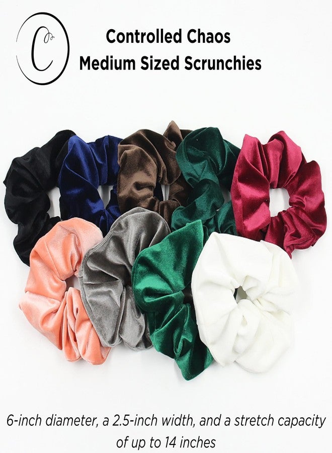 Controlled Chaos Velvet Scrunchie for Women & Girls – Premium Medium Hair Ties – Present for Valentine’s Day, Parties & Everyday Use – Available in 9 Rich Colors - Image 2