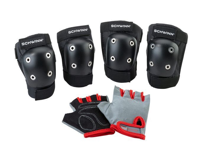 SCHWINN Kids Bike Gloves Set, Knee and Elbow Pads, Protective Gear, Girls and Boys Bike Accessories, Black/Gray - Image 4