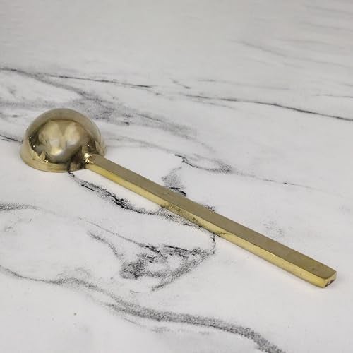 Putrika Traditional Handcrafted Brass Ladle Spoon | Karandi | Kuli Karandi | Cooking and Serving Ladle | Kitchenware | Cookware (Weight: 140g) (9 Inch) - Image 2