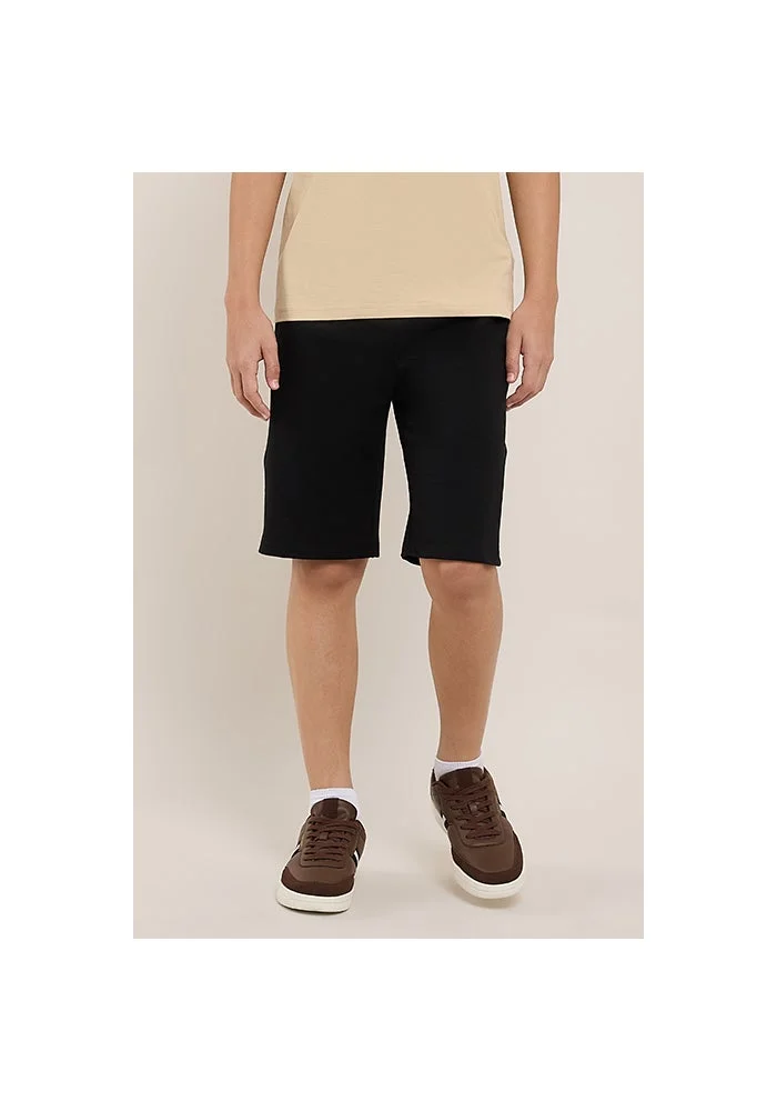 أر أند بي Solid Shorts with Drawstring Waist