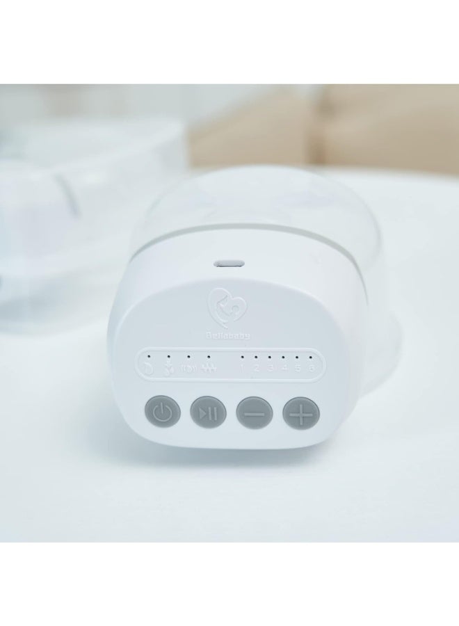 Bellababy Hands-Free Breast Pump Wearable Upgraded with 17mm, 19mm, 21mm Inserts, Electric Breast Pump Portable Wireless Low Noise, 4 Modes & 6 Levels Suction, 24mm flange, 6 oz, 1 Pack - Image 4