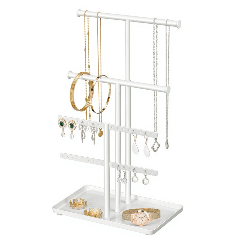 Josmimic Jewelry Holder Organizer Necklace Display Metal Aesthetic Room Decor Tree Stand for Bracelet Hanger and Earrings Storage - Image 2