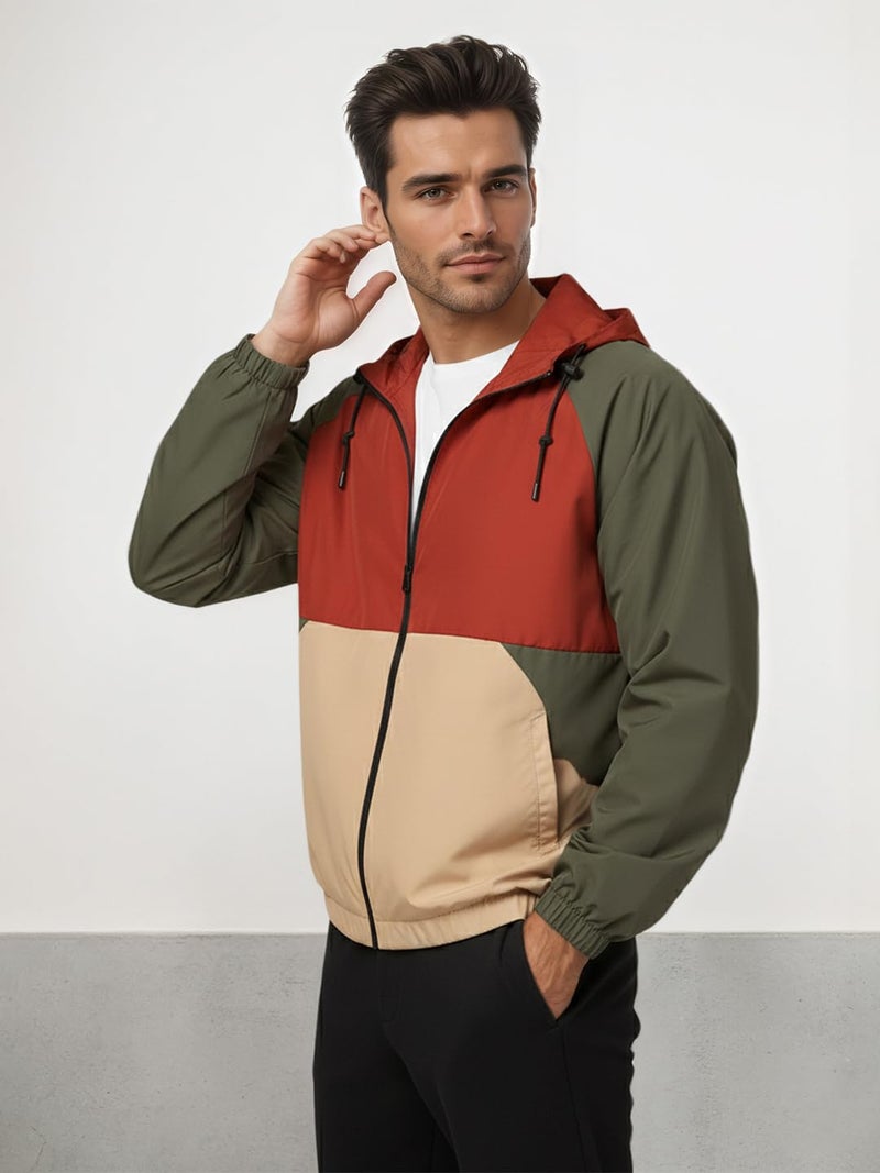 CHKOKKO Sunscreen Jacket for Men Windcheater Hooded Zipper Sports Jacket | UV Protection | Sun Protective | Lightweight Water Resistant | Riding Biker | Outdoor Travel Gym Running - Image 3