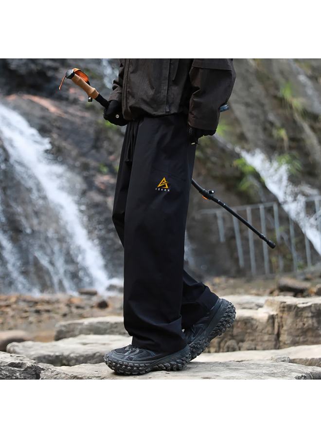 Izexx Mountain-style Casual Pants For Men, Spring And Summer Workwear Straight-leg Water-repellent Paratrooper Sports Trousers Xx88 Black M - Image 1