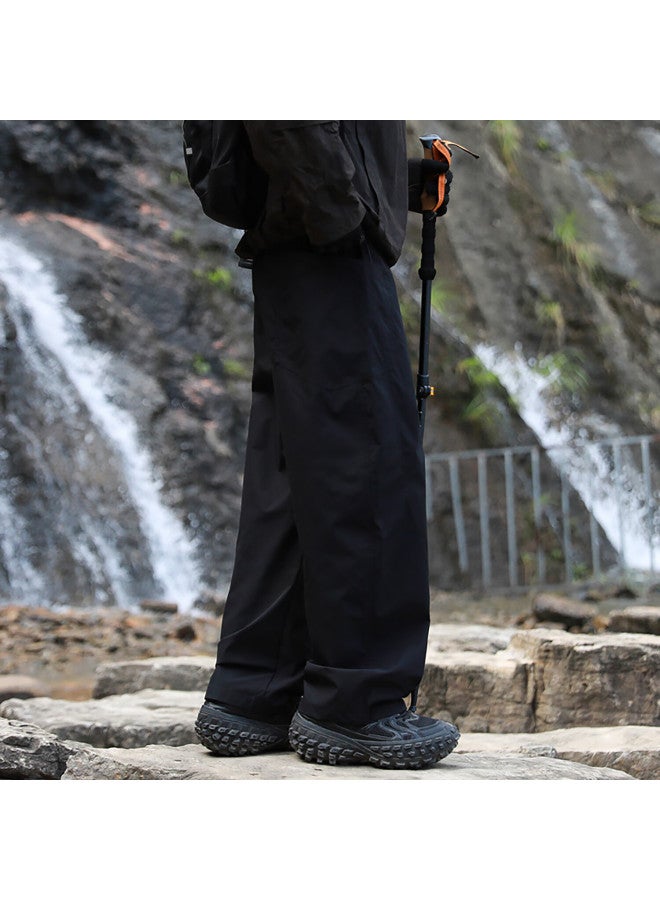 Izexx Mountain-style Casual Pants For Men, Spring And Summer Workwear Straight-leg Water-repellent Paratrooper Sports Trousers Xx88 Black M - Image 2
